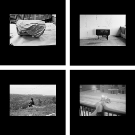 Raymonde April, Parade, 1986, photos noir et blanc, tirages argentiques, 72 x 80 cm (ch.).